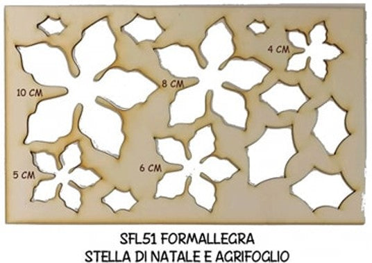 SFL51 Formallegra Stella e Agrifoglio - Sagomiamo