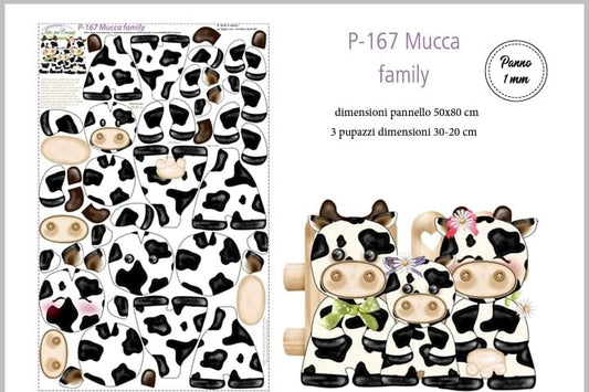 Pannello P167 "Mucca Family" - Idee per Creare