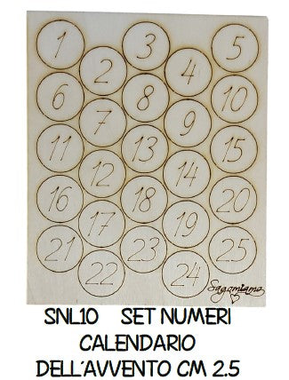 SNL10 Numeri Calendario Avvento - Sagomiamo