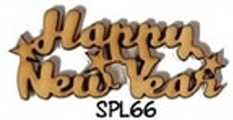 SPL66 "Happy New Year" 7 cm. c.a. Sagomiamo