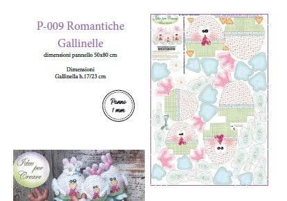 Pannello P009 "Gallinelle Romantiche" - Idee per Creare
